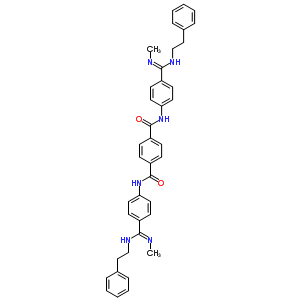 N,N-雙[4-(n-甲基-n-苯乙基-甲脒基)苯基]苯-1,4-二羧酰胺結(jié)構(gòu)式_5300-53-8結(jié)構(gòu)式