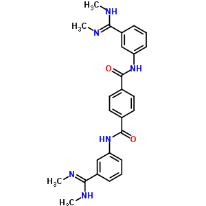 N,N-雙[3-(N,N-二甲基甲脒基)苯基]苯-1,4-二羧酰胺結(jié)構(gòu)式_5300-72-1結(jié)構(gòu)式