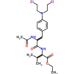 n-[n-乙?；?4-[雙 (2-氯乙基)氨基]-l-苯基-丙氨?；鵠-L-纈氨酸乙酯結(jié)構(gòu)式_531-77-1結(jié)構(gòu)式