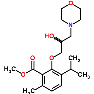 3-(2-羥基-3-嗎啉丙氧基)-p-異丙基苯-2-羧酸甲酯結(jié)構(gòu)式_53206-84-1結(jié)構(gòu)式