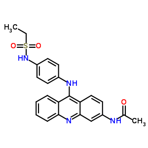 N-[4-[(3-乙?；被?9-吖啶基)氨基]苯基]乙烷磺酰胺結(jié)構(gòu)式_53221-97-9結(jié)構(gòu)式