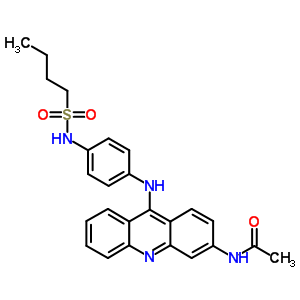 N-[p-[(3-乙?；被?9-吖啶基)氨基]苯基]-1-丁烷磺酰胺結(jié)構(gòu)式_53222-01-8結(jié)構(gòu)式