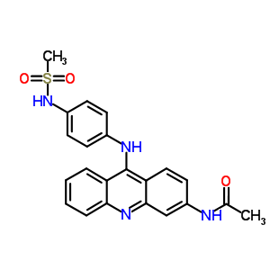 N-[4-(3-乙?；被?9-吖啶yl氨基)苯基]甲烷磺酰胺結(jié)構(gòu)式_53222-14-3結(jié)構(gòu)式