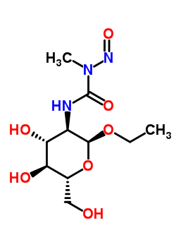 2-脫氧-2-(3-甲基-3-亞硝基脲啶)-α-d-吡喃葡萄糖苷乙酯結(jié)構(gòu)式_53347-34-5結(jié)構(gòu)式