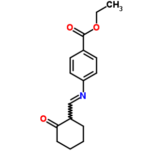 4-[(2-氧代環(huán)己基)亞甲基氨基]苯甲酸乙酯結(jié)構(gòu)式_5348-98-1結(jié)構(gòu)式