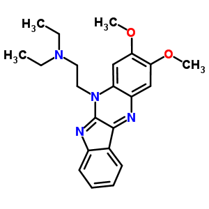 N,N-二乙基-2,3-二甲氧基-5H-吲哚并(2,3-b)喹噁啉-5-乙胺 水合物結(jié)構(gòu)式_53493-63-3結(jié)構(gòu)式