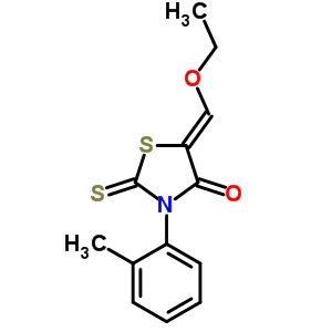 5-乙氧基亞甲基-2-硫氧代-3-鄰甲苯-4-噻唑啉酮結(jié)構(gòu)式_53514-43-5結(jié)構(gòu)式
