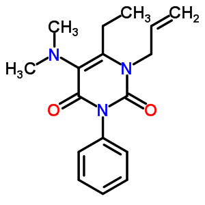 1-烯丙基-5-(二甲基氨基)-6-乙基-3-苯基尿嘧啶結構式_53727-43-8結構式