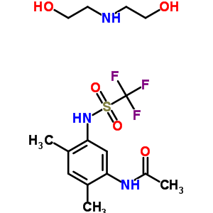 N-[2,4-二甲基-5-(三氟甲基磺?；被?苯基]乙酰胺: 2-(2-羥基乙基氨基)乙醇結(jié)構(gòu)式_53780-36-2結(jié)構(gòu)式