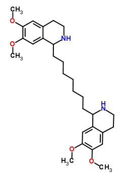 1-七亞甲基-雙-6,7-二甲氧基-1,2,3,4-四氫異喹啉結(jié)構(gòu)式_53790-93-5結(jié)構(gòu)式