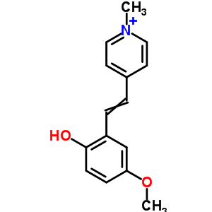 4-甲氧基-2-[(e)-2-(1-甲基吡啶-4-基)乙烯]苯酚結(jié)構(gòu)式_54077-94-0結(jié)構(gòu)式