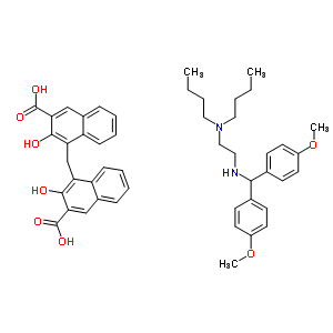 N-[雙(4-甲氧基苯基)甲基]-N,N-二丁基-乙烷-1,2-二胺結(jié)構(gòu)式_5429-87-8結(jié)構(gòu)式