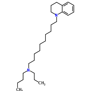 N-丁基-10-(3,4-二氫-2H-喹啉-1-基)-n-丙基-癸烷-1-胺結(jié)構(gòu)式_5429-92-5結(jié)構(gòu)式