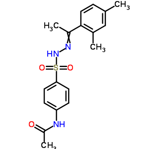 N-[4-[[1-(2,4-二甲基苯基)亞乙基氨基]磺酰基]苯基]乙酰胺結(jié)構(gòu)式_5432-75-7結(jié)構(gòu)式