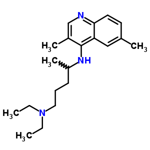 N-(3,6-二甲基喹啉-4-基)-N,N-二乙基-戊烷-1,4-二胺結構式_5438-89-1結構式