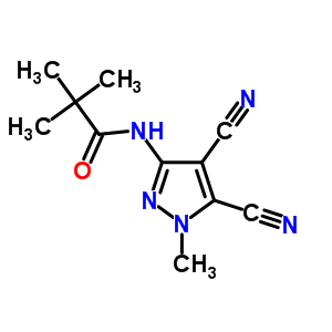 n-(4,5-二氰基-1-甲基-1H-吡唑-3-基)-2,2-二甲基-丙酰胺結(jié)構(gòu)式_54385-57-8結(jié)構(gòu)式