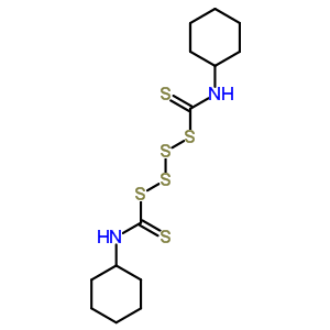 N-環(huán)己基-1-(環(huán)己基硫代氨基甲酰二磺?；酋；?甲烷硫代酰胺結構式_5439-71-4結構式
