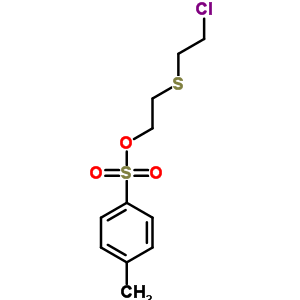 2-[(2-氯乙基)硫代]-1-(4-甲基苯磺酸鹽)乙醇結(jié)構(gòu)式_5441-66-7結(jié)構(gòu)式