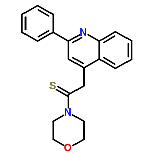 1-(4-嗎啉)-2-(2-苯基-4-喹啉)-乙烷硫酮結(jié)構(gòu)式_5442-77-3結(jié)構(gòu)式