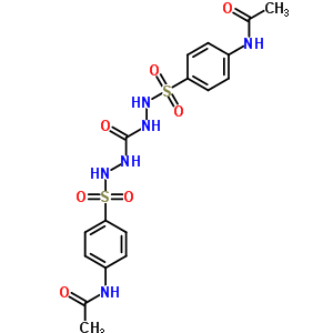 N-[4-[[[(4-乙酰氨基苯基)磺?；被鵠氨基甲酰氨基]磺?；鵠苯基]乙酰胺結(jié)構(gòu)式_5444-89-3結(jié)構(gòu)式