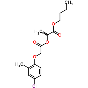 2-[[2-(4-氯-2-甲基苯氧基)乙?；鵠氧基]-丙酸丁酯結(jié)構(gòu)式_5447-16-5結(jié)構(gòu)式