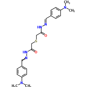 (6CI,8CI)-硫代二乙酸 雙[[p-(二甲基氨基)亞芐基]肼]結(jié)構(gòu)式_5447-25-6結(jié)構(gòu)式