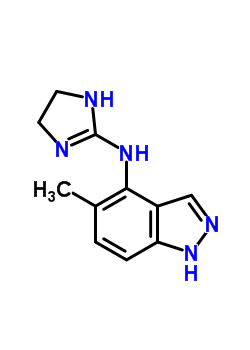 n-(4,5-二氫-1H-咪唑-2-基)-5-甲基-1H-吲唑-4-胺結(jié)構(gòu)式_54768-42-2結(jié)構(gòu)式