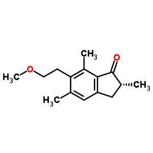 (R)-2,3-二氫-6-(2-甲氧基乙基)-2,5,7-三甲基-1H-茚-1-酮結(jié)構(gòu)式_54854-89-6結(jié)構(gòu)式