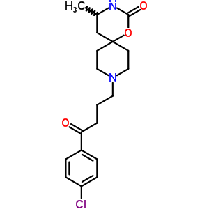 9-[3-(P-氯苯甲?；?丙基]-5-甲基-1-噁-3,9-二氮雜螺[5.5]十一烷-2-酮結(jié)構式_54981-20-3結(jié)構式