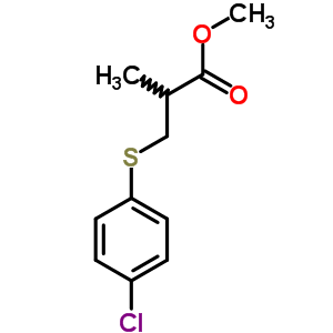 3-(p-氯芐基硫代)異丁酸甲酯結(jié)構(gòu)式_55009-84-2結(jié)構(gòu)式