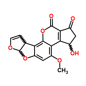 (6Ar)-2,3,6aα,9aα-四氫-3-羥基-4-甲氧基環(huán)戊并[c]呋喃并[3,2:4,5]呋喃并[2,3-h][1]苯并吡喃-1,11-二酮結構式_55058-52-1結構式