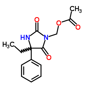 3-[(乙酰基氧基)甲基]-5-乙基-5-苯基乙內(nèi)酰脲結(jié)構(gòu)式_55251-14-4結(jié)構(gòu)式
