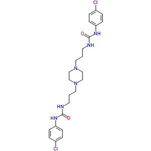 N,N-(1,4-哌嗪二基二-3,1-丙烷二基)雙(n-(4-氯苯基)脲)結(jié)構(gòu)式_55291-04-8結(jié)構(gòu)式