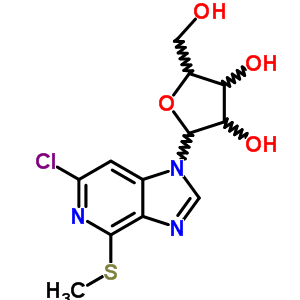 6-氯-4-(甲基硫代)-1-b-d-呋核亞硝脲-1H-咪唑并[4,5-c]吡啶結(jié)構(gòu)式_55385-43-8結(jié)構(gòu)式