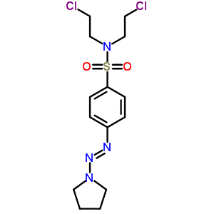 N,N-雙(2-氯乙基)-4-吡咯烷-1-基二氮雜烯-苯磺酰胺結(jié)構(gòu)式_55469-84-6結(jié)構(gòu)式