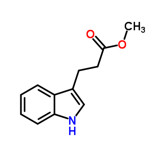 3-(吲哚-3-基)丙酸甲酯結(jié)構(gòu)式_5548-09-4結(jié)構(gòu)式