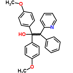 alpha,alpha-雙(4-甲氧基苯基)-beta-苯基-2-吡啶乙醇結(jié)構(gòu)式_56501-71-4結(jié)構(gòu)式