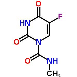 1-甲基氨基甲酰-5-氟尿嘧啶結(jié)構(gòu)式_56563-18-9結(jié)構(gòu)式