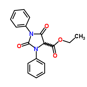 2,5-二氧代-1,3-二苯基-咪唑啉-4-羧酸乙酯結(jié)構(gòu)式_56598-97-1結(jié)構(gòu)式