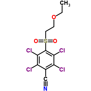 4-(2-乙氧基乙基磺酰基)-2,3,5,6-四氯苯甲腈結(jié)構(gòu)式_56916-72-4結(jié)構(gòu)式