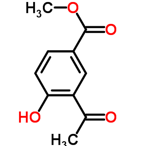 3-乙?；?4-羥基苯甲酸甲酯結(jié)構(gòu)式_57009-12-8結(jié)構(gòu)式