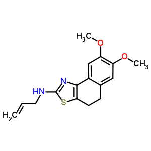 N-烯丙基-n-(7,8-二甲氧基-4,5-二氫萘并[1,2-d][1,3]噻唑-2-基)胺結(jié)構(gòu)式_57595-88-7結(jié)構(gòu)式