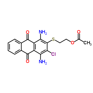 2-[[2-(乙?；趸?乙基]硫代]-1,4-二氨基-3-氯-9,10-蒽二酮結(jié)構(gòu)式_58065-30-8結(jié)構(gòu)式
