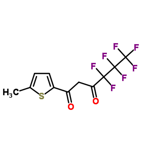 4,4,5,5,6,6,6-七氟-1-(5-甲基噻吩-2-基)己烷-1,3-二酮結(jié)構(gòu)式_582-74-1結(jié)構(gòu)式