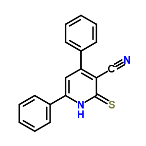 2-疏基-4,6-二苯基-煙腈結(jié)構(gòu)式_58327-74-5結(jié)構(gòu)式