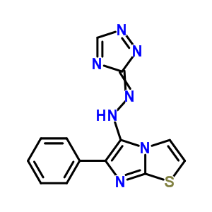 6-苯基-5-[(1H-1,2,4-噻唑-3-基)氮雜]咪唑并[2,1-b]噻唑結(jié)構(gòu)式_58376-56-0結(jié)構(gòu)式