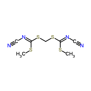 亞甲基二(氰基亞胺硫代碳酸甲酯)結(jié)構(gòu)式_58585-53-8結(jié)構(gòu)式