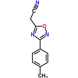 3-(4-甲基苯基)-1,2,4-噁二唑]乙腈結(jié)構(gòu)式_58599-00-1結(jié)構(gòu)式