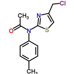 N1-[4-(氯甲基)-1,3-噻唑-2-基]-N1-(4-甲基苯基)乙酰胺結(jié)構(gòu)式_58905-46-7結(jié)構(gòu)式