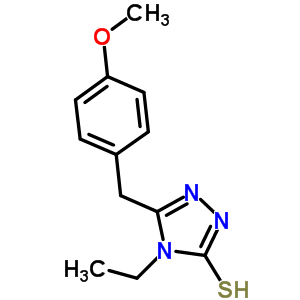 4-乙基-5-(4-甲氧基芐基)-4H-1,2,4-噻唑-3-硫醇結(jié)構(gòu)式_590354-46-4結(jié)構(gòu)式